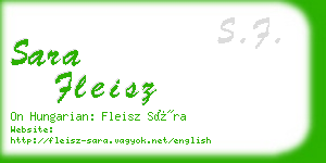 sara fleisz business card